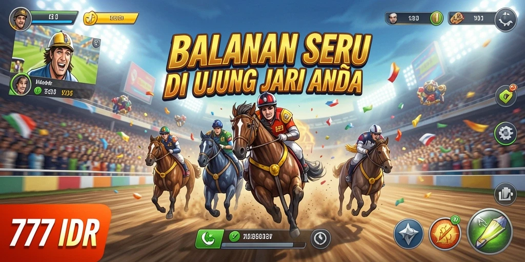 Tampilan balapan seru dalam 777IDR dengan grafis yang menakjubkan.