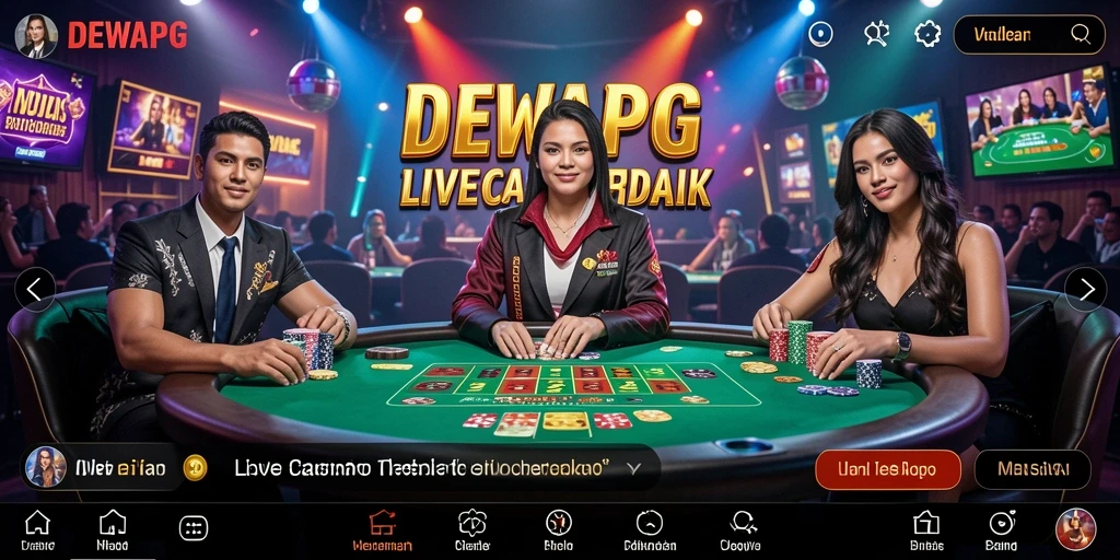 Tampilan permainan Live Casino yang mengasyikkan di DEWAPG.