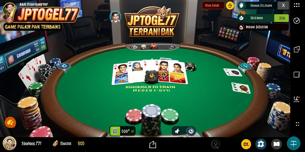 Gameplay Poker seru dalam JPTOGEL77 dengan fitur interaktif.