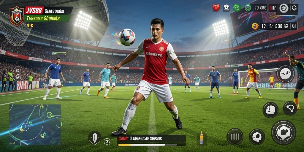 Tampilan gameplay seru JVS88 dengan aksi olahraga yang mendebarkan.