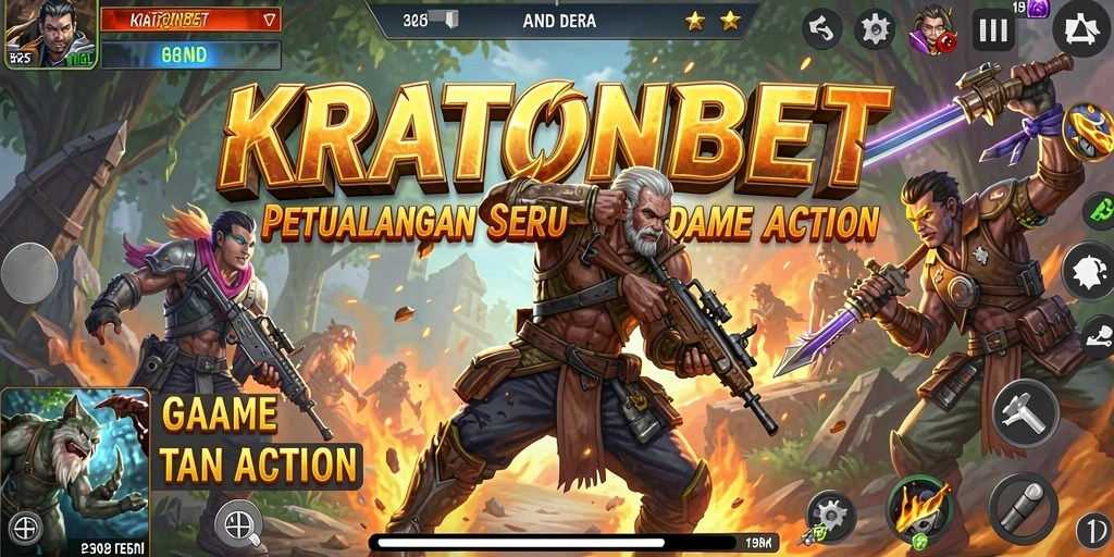 Screenshot menunjukkan aksi mendebarkan dalam KRATONBET.