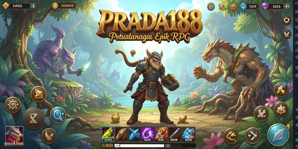 Screenshot menunjukkan pertarungan epik dalam PRADA188.