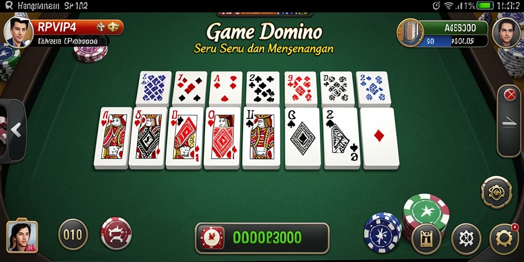 Screenshot gameplay RPVIP4 yang menarik saat bermain Domino.