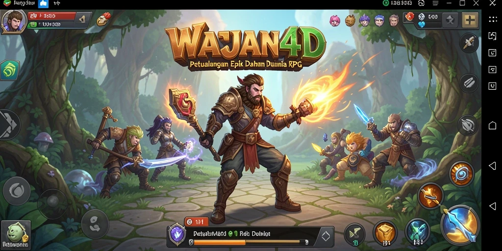 Tampilan gameplay mendebarkan dalam dunia RPG WAJAN4D.